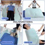 2 Pack Bed Pads for Incontinence Washable Positioning Bed Pad with Handles, Reusable Underpads Absorbent with 4-Layer Waterproof Underpads for Incontinence, Elderly Bedridden (34×36 Inch - 2 Pack)