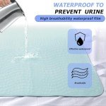 2 Pack Bed Pads for Incontinence Washable Positioning Bed Pad with Handles, Reusable Underpads Absorbent with 4-Layer Waterproof Underpads for Incontinence, Elderly Bedridden (34×36 Inch - 2 Pack)