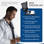 Mask and Tube Hanger Mat for CPAP - Supplies for CPAP for Bedside Organization with Clean Mask Dust Cover - CPAP Hose Holder for Nightstand (Black 2.0)