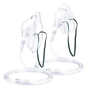 2 Pack Adult Oxygen Masks with 6.6' Tube
