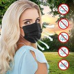 Black Disposable Face Masks, 100 Pack - 3 Ply