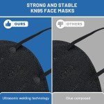 KN95 Face Masks - 60 Pack, Black, 5-Layer