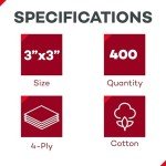 Non-Woven Gauze Sponge Pads - 200 Count Pack