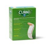 CURAD Ouchless Silicone Adhesive Bandages, 50 Count