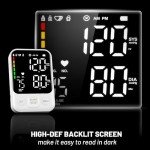 Blood Pressure Monitor with Adjustable Cuff and Memory