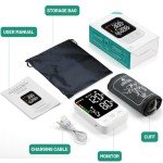Blood Pressure Monitor with Adjustable Cuff and Memory