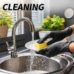 Black Vinyl Exam Gloves - 100 Disposable Medium Size