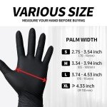 Black Vinyl Exam Gloves - 100 Disposable Medium Size