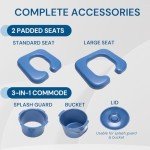 Elevated Toilet Seat with Handles for Seniors