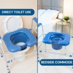 Elevated Toilet Seat with Handles for Seniors