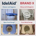 Elevated Toilet Seat with Handles for Seniors