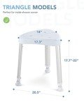 Adjustable Corner Shower Stool for Adults