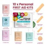 Travel Size First Aid Kit - 10 Pack