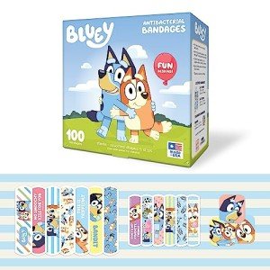 Bluey Kids Bandages - 100 Count, 3 Sizes