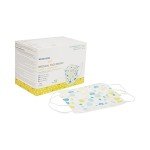 McKesson Kids' Face Masks, Blue & Yellow Polka Dots