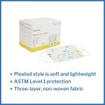 McKesson Kids' Face Masks, Blue & Yellow Polka Dots