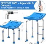 Adjustable Stainless Steel Shower Chair for Seniors