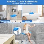 Adjustable Stainless Steel Shower Chair for Seniors