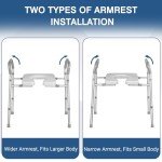 Adjustable Raised Toilet Seat with Handles - 500lbs Capacity