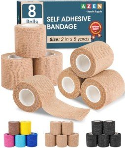Self-Adhesive Bandage Wrap - 8 Pack, 2" x 5 Yards