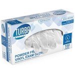 Large Disposable Powder-Free Vinyl Gloves - 100 Ct