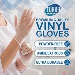 Large Disposable Powder-Free Vinyl Gloves - 100 Ct