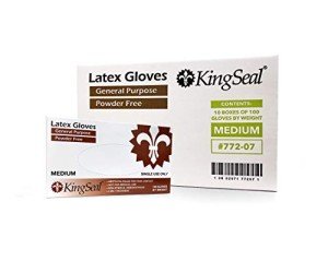 KingSeal Small Powder-Free Latex Gloves - 100 Count
