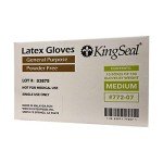 KingSeal Small Powder-Free Latex Gloves - 100 Count