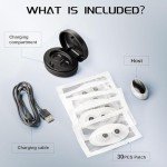 Anti Snoring Devices, Anti Snoring Device with Smart Throat Pulse, Electric Sleep Apnea Devices for Best Sleep,Comfortable Snoring Solution for Men and Women, Safe & Effective& Easy(Black)