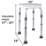 Adjustable Shower Stool with Anti-Slip Tips
