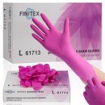 Pink Nitrile Disposable Latex-Free Gloves - 100 Count