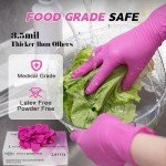 Pink Nitrile Disposable Latex-Free Gloves - 100 Count