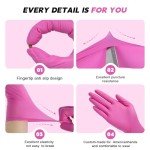 Pink Nitrile Disposable Latex-Free Gloves - 100 Count