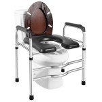 Adjustable Raised Toilet Seat with Handles for Seniors