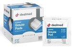 Dealmed 4" x 4" Sterile Gauze Pads - 100 Pack