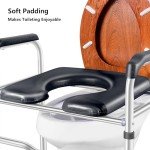 Adjustable Raised Toilet Seat with Handles for Seniors