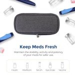 AUVON Insulin Cooler Bag with 2 TSA-Approved Packs