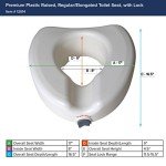 Premium Elongated Raised Toilet Seat with Lock