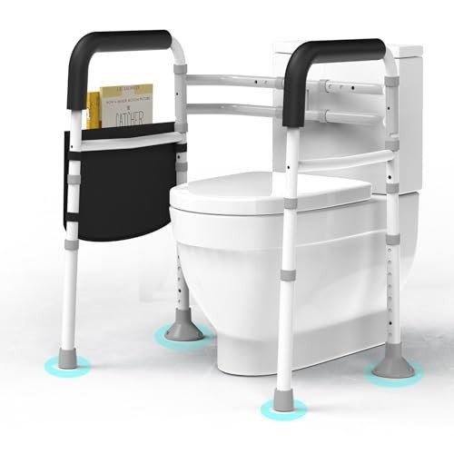 WISDEER Adjustable Toilet Safety Rails for Seniors