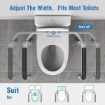 WISDEER Adjustable Toilet Safety Rails for Seniors