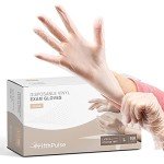 Large Clear Vinyl Disposable Gloves - 100 Pack