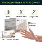 Large Clear Vinyl Disposable Gloves - 100 Pack
