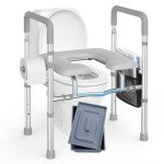 Raised Toilet Seat with Handles for Seniors