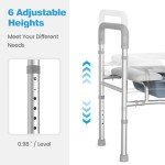 Raised Toilet Seat with Handles for Seniors