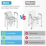 Raised Toilet Seat with Handles for Seniors