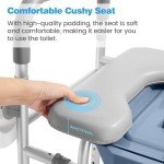 Raised Toilet Seat with Handles for Seniors