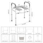 Raised Toilet Seat with Handles for Seniors