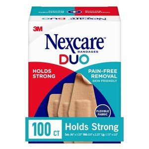 Nexcare Duo Bandages, 100 Pack Flexible Adhesive