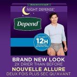 Depend Night Defense Incontinence Underwear for Men, 16 Count