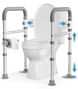 Adjustable Toilet Safety Rails for Seniors and Disabled